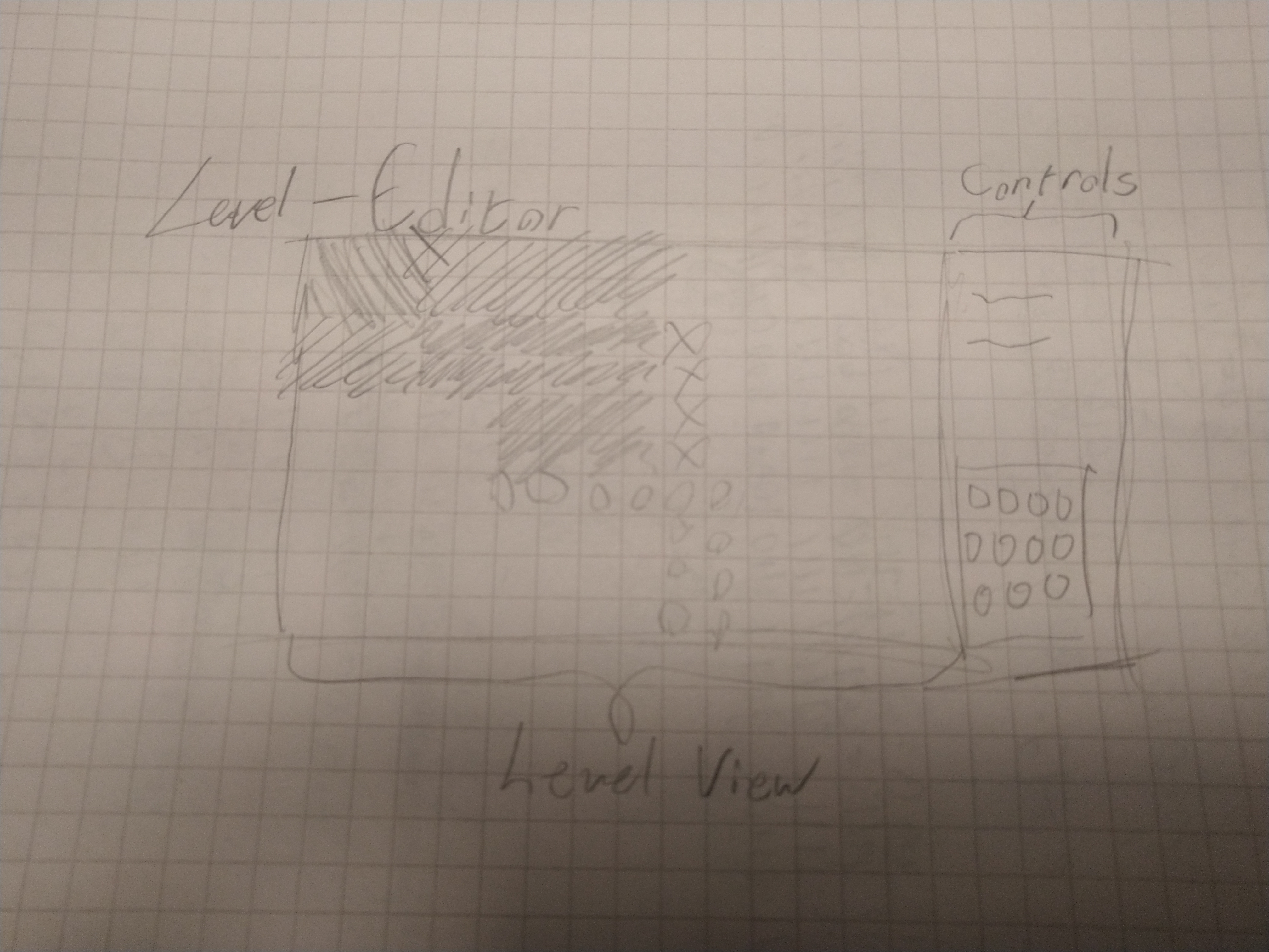 Mock up of the level editor