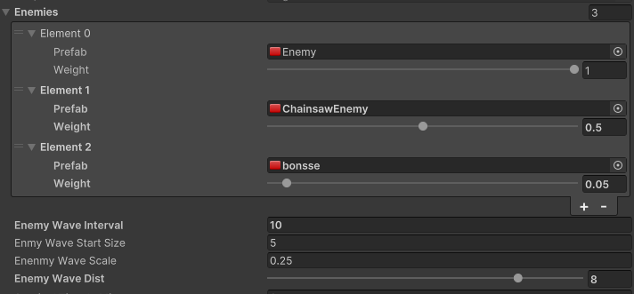 Game controller enemy spawning options